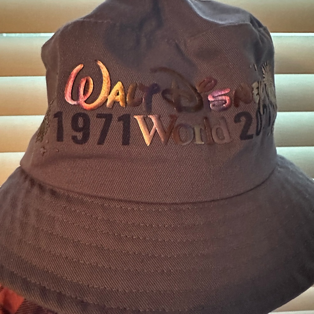 Disney Women's Black Bucket Hat with Colorful Embroidery